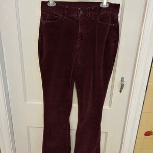 Croft & Barrow Maroon Corduroy Trousers